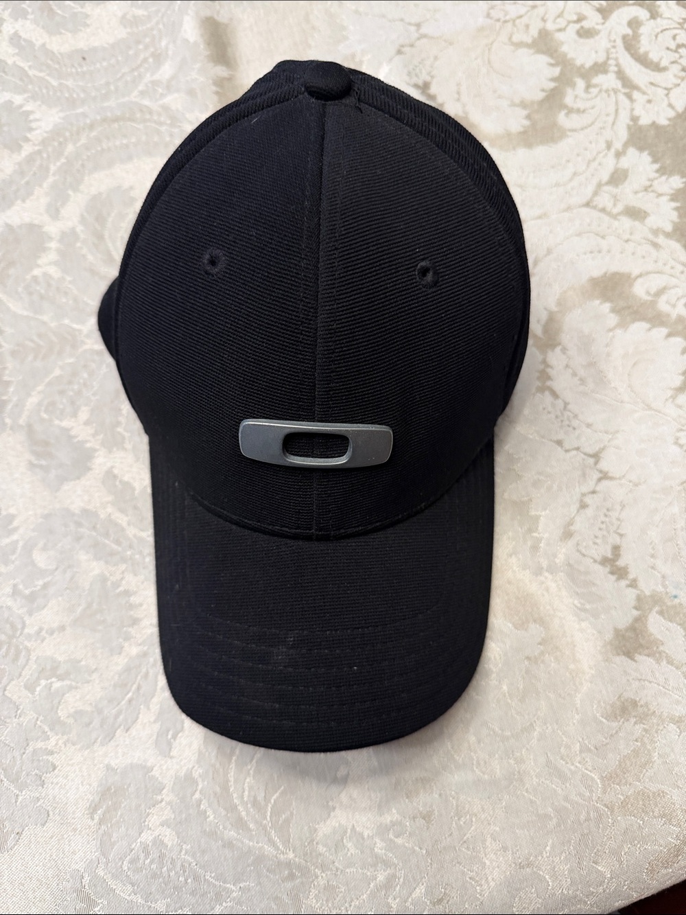 Oakley Black Baseball Cap with Silver Logo